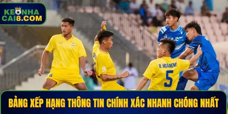Bảng xếp hạng thông tin chính xác nhanh chóng nhất