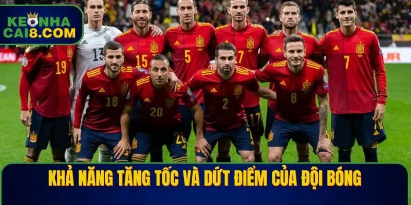 Khả năng tăng tốc và dứt điểm của đội bóng